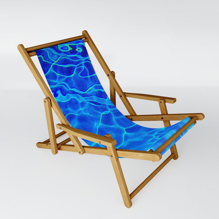 Blue Water Abstract Sling Chair