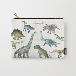 Dinosaurs Carry-All Pouch | Children, Curated, Animal, Illustration, Drawing, Nature, Dinosaurs 