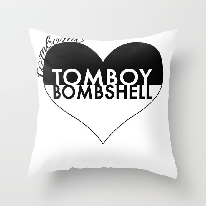 TOMBOY HEART BOMBSHELL Throw Pillow