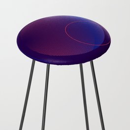 Purple and Pink Halftone Badge Counter Stool