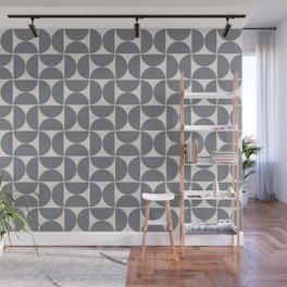 Mid-Century Modern Pattern No.32 Mini - Off-White and Gray Wall Mural