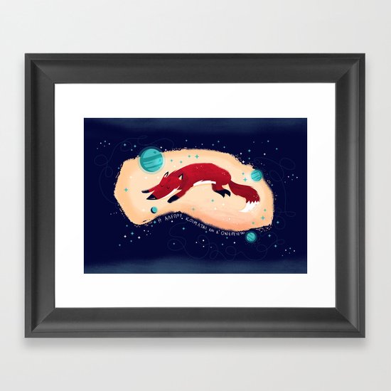 :::Space Fox::: Framed Art Print