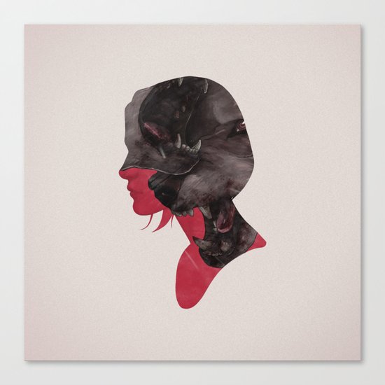 Scary thoughts. Canvas Print