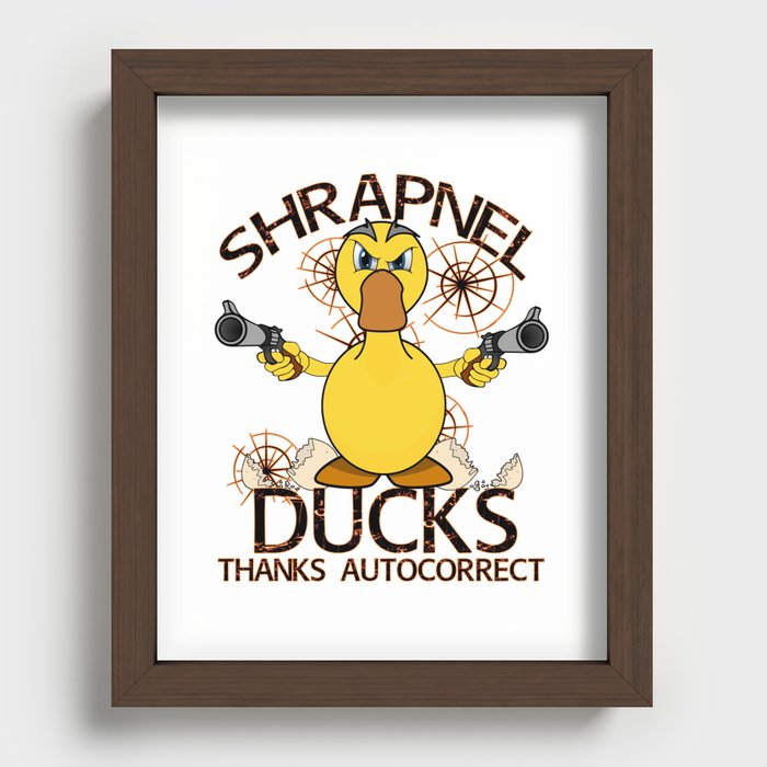 Shrapnel Duck Guns Recessed Framed Print