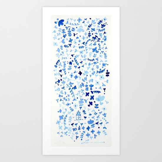 A house in a forest Art Print