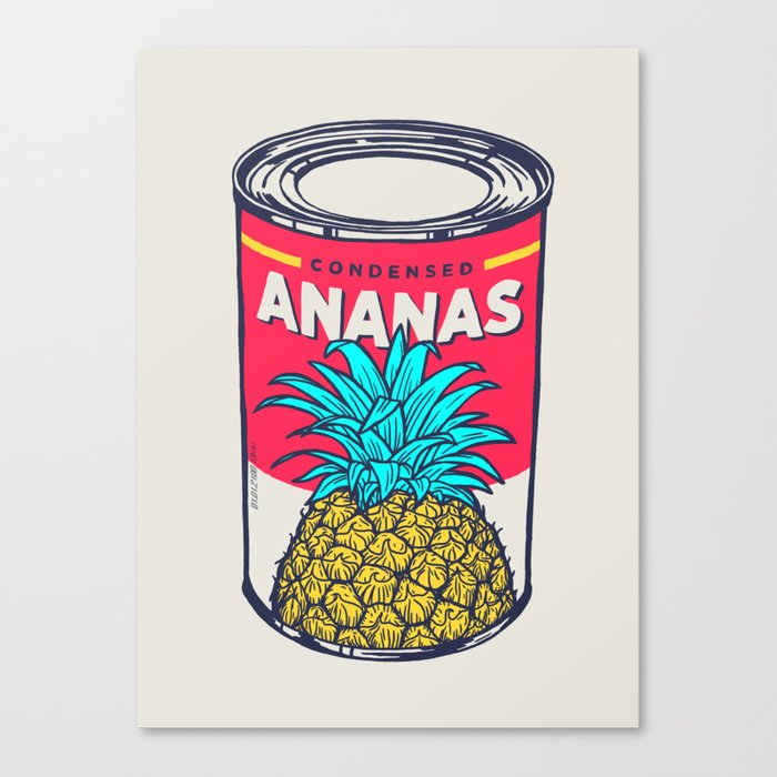 Condensed ananas Canvas Print