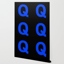 Letter Q (Blue & Black) Wallpaper