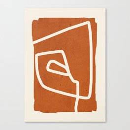 abstract minimal 57 Terracota Canvas Print