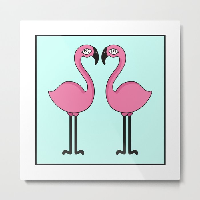Flamingo's love Metal Print
