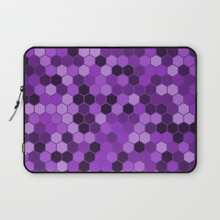 Violet Color Hexagon Honeycomb Design Laptop Sleeve