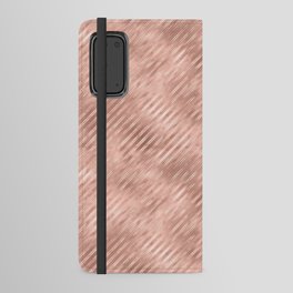 Luxury Rose Gold Metallic Stripes Pattern Android Wallet Case