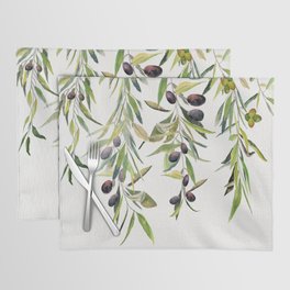 Olive Branch Watercolor  Placemat