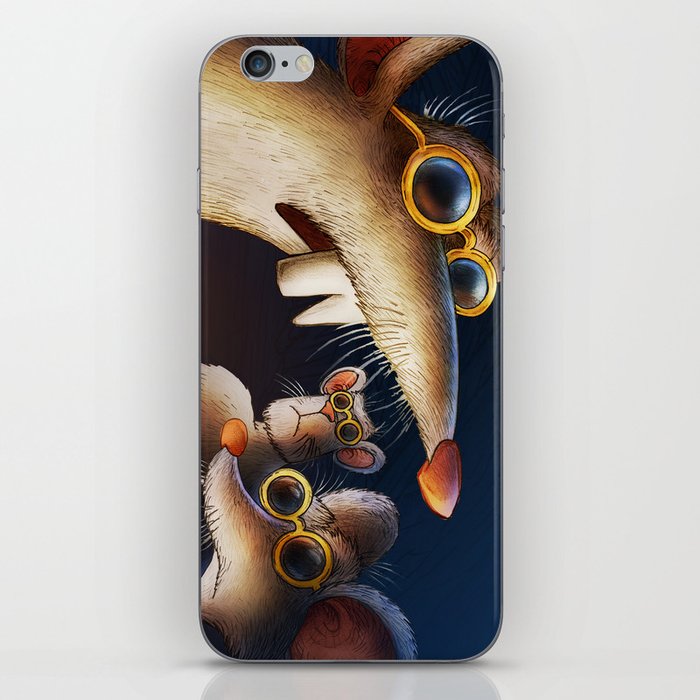"Three Blind Mice and the Christmas Surprise" (Mother Goose Retold-Front cover) iPhone Skin