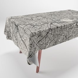 Germany, Berlin - Authentic Black and White Map Tablecloth