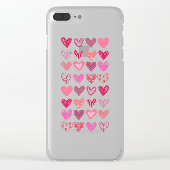 Many Hearts Clear iPhone Case