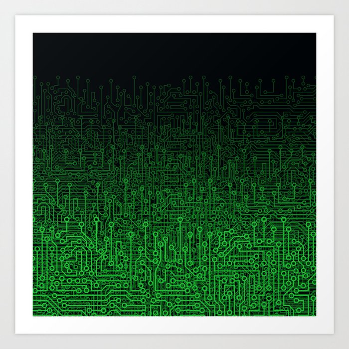 Reboot II GREEN Art Print