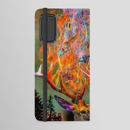Fire Deer and the Jellyfish Android Wallet Case