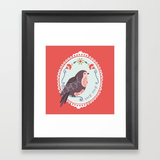 Signorina Pettirosso Framed Art Print