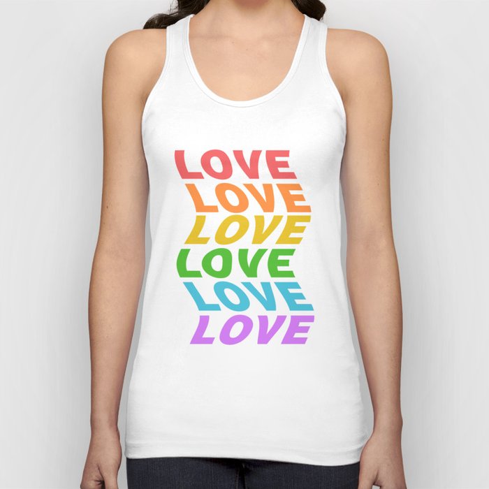 Abstraction_LOVE_PRIDE_RAINBOW_HAPPY_JOY_POP_ART_1220A Tank Top