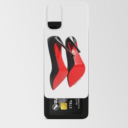 womens Red and black high heel shoes Android Card Case