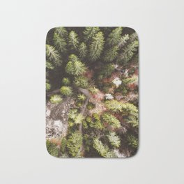 aerial view of the forest Bath Mat | Digital Manipulation, Backgrounds, Pinewood Material, Environment, Finland, Woodland, Landscape Scenery, Photo, Beauty, Sprucetree 