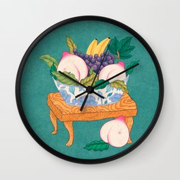 Minhwa: Fruits on the Paw Table A Type Wall Clock