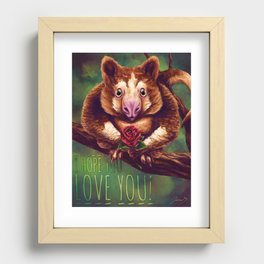 A bit of Tree Kangaroo Love Recessed Framed Print