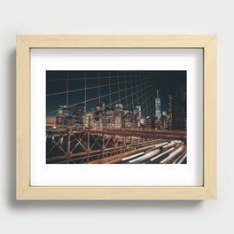 New York City Brooklyn Bridge Recessed Framed Print