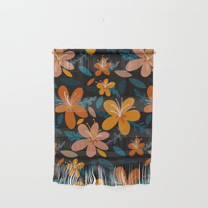 Tropical Holiday Florals – Orange Wall Hanging