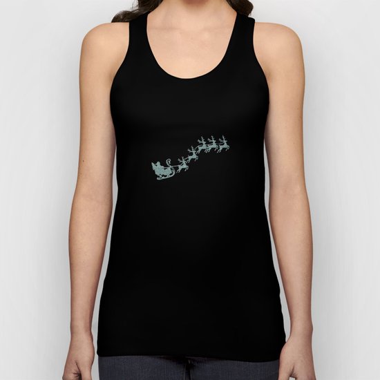 Santa on his Glitter way Unisex Tank Top