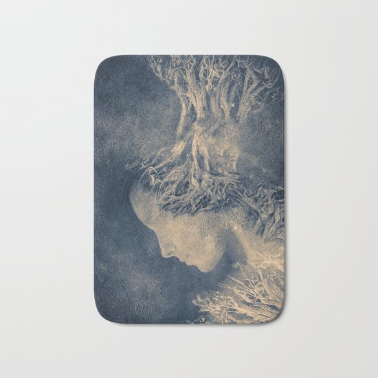 Dark portrait II (colour option) Bath Mat