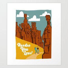 National Parks Print | Bryce Canyon National Park | Hoodoo You Love | Hiking Art Print