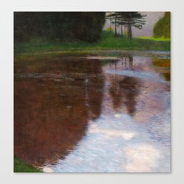 A Morning by the Pond by Gustav Klimt Canvas Print
