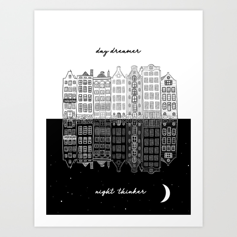 Day Dreamer Night Thinker Art Print By Jessmagoo Society6