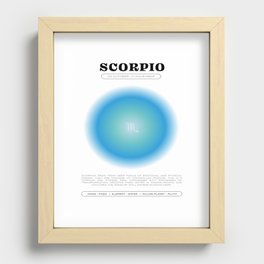 Scorpio Zodiac Aura Print Recessed Framed Print