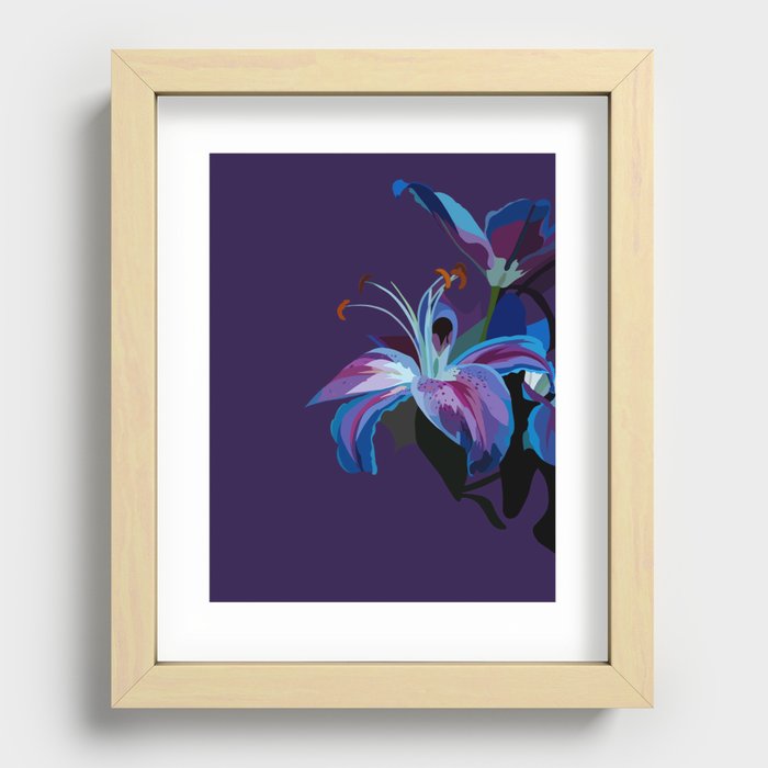 Purple Lily Recessed Framed Print