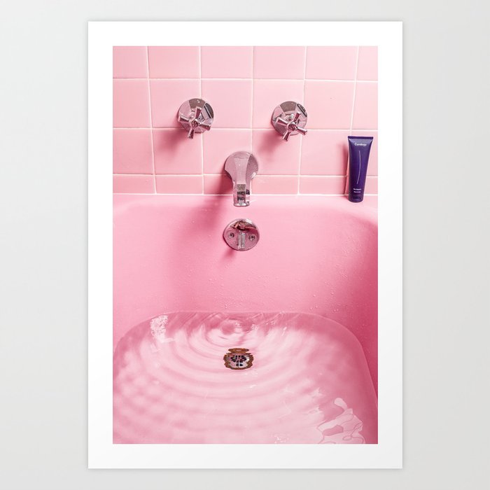 Pink Bathtub Art Print