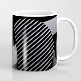 black and white and turquoise -200- Coffee Mug