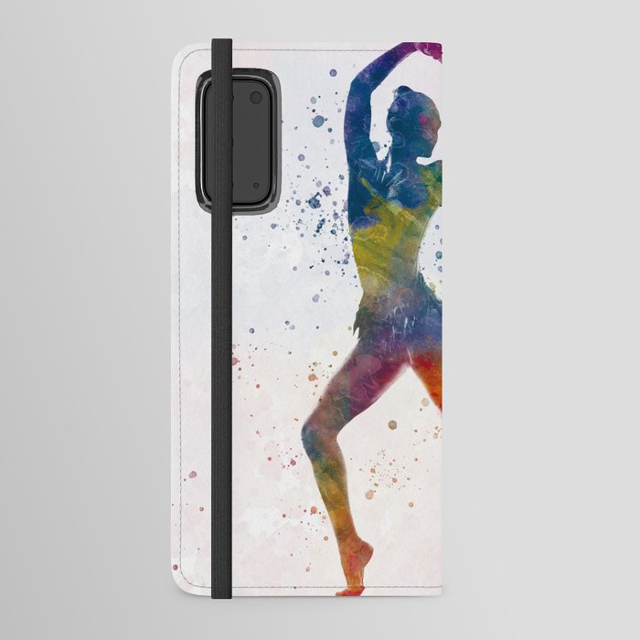 Rhythmic gymnastics in watercolor Android Wallet Case
