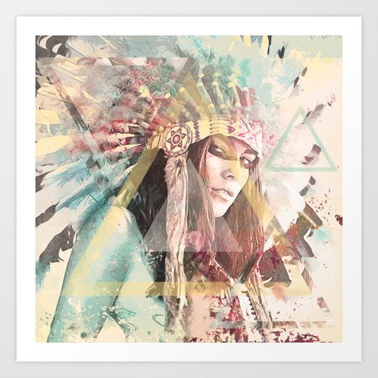 IND Girl Art Print