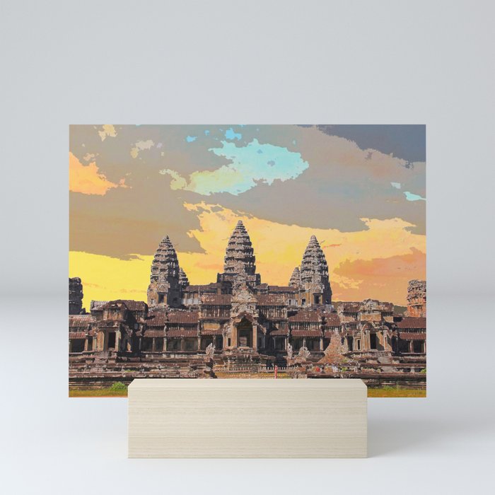 The Wonders of Angkor Wat: A Photographic Journey Mini Art Print