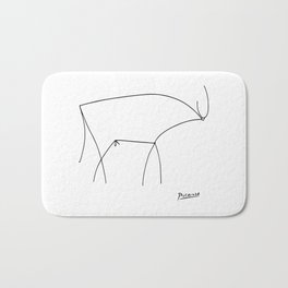 Picasso Minimalist Bull Artwork Line Sketch For Prints Tshirts Posters Bags Men Women Youth Bath Mat | Artsy, Picassoguernica, Henrimatisse, Forsale, Picassodove, Graphicdesign, Picassopaintings, Francispicabia, Artstyle, Picassodrawings 