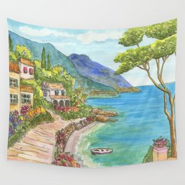 Seaside Village Wall Tapestry