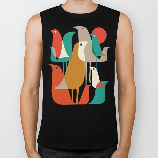 Flock of Birds Biker Tank