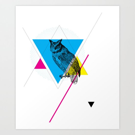 HYPSTER OWL Art Print