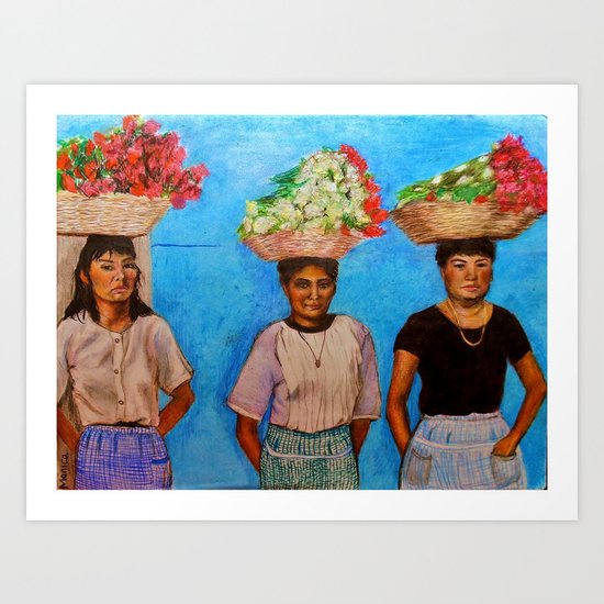 Selling Flowers Art Print