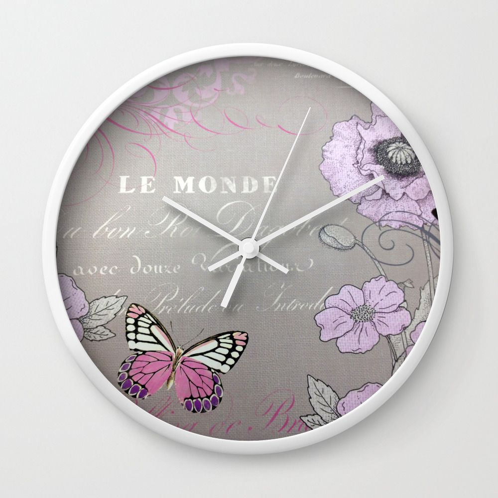 Butterflies Butterfly Lavender Purple Floral Wall Art Home Decor