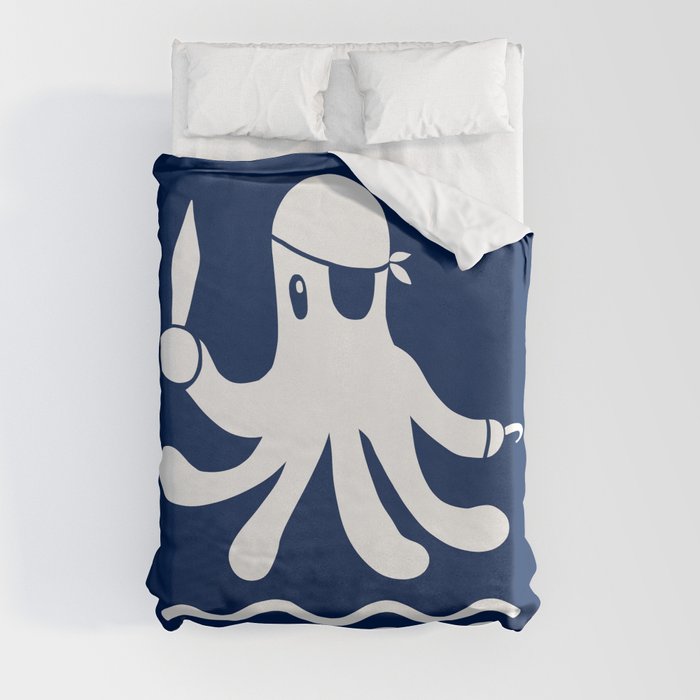 Pirate octopus Duvet Cover