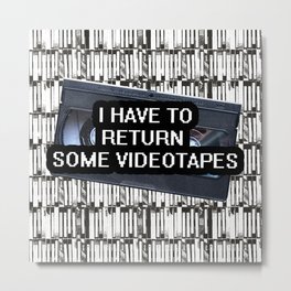 Videotapes Metal Print | Black and White, Typography, Digital, Movies & TV 