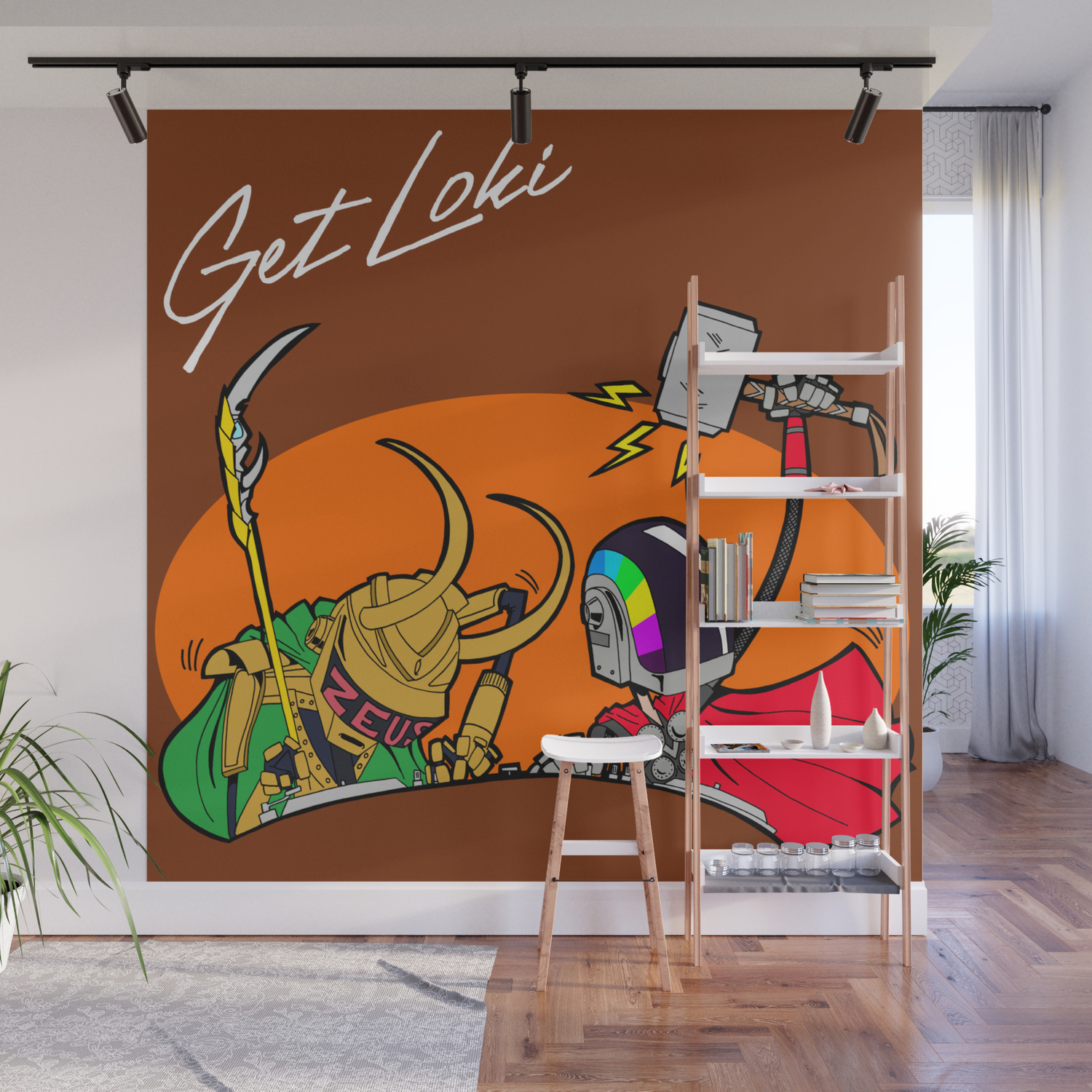 Get Loki Daft Punk Wall Mural By Jeanbaptistemus Society6